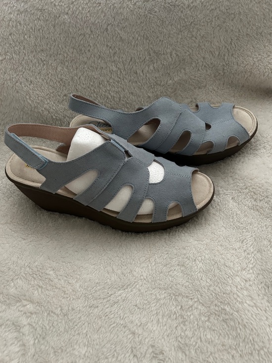 Skechers Shoes - Skechers Women's Sky Blue Wedge Slingback Sandals